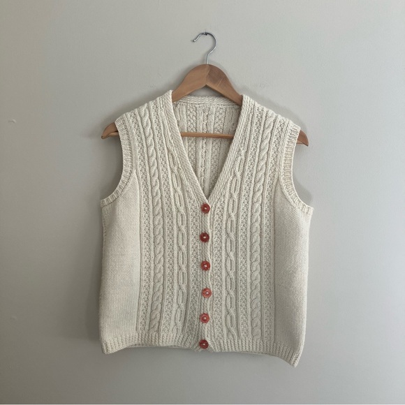 Hand Crafted Sweaters - Vintage Hand Knit Sweater Vest